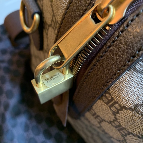 Balenciaga x Gucci Hacker Beige Web Graffiti Medium Duffle Bag - 100% authentic - Picture 11 of 12